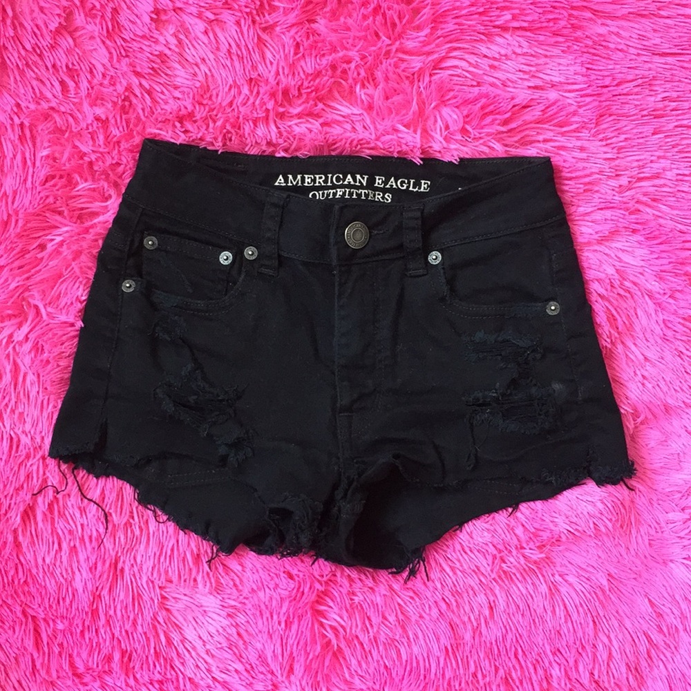 American eagle black shorts